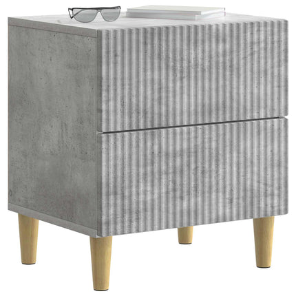 Nattduksbord 2 pcs Betonggrå 43 x 34,5 x 48 cm Konstruerat trä
