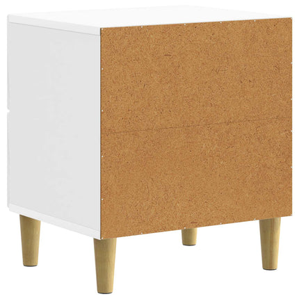 Nattduksbord med låda 2 pcs Vit högglans 43 x 34,5 x 48 cm