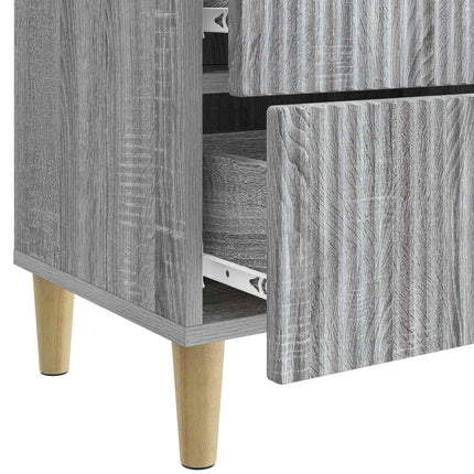 Nattduksbord med låda 2 pcs Grå sonoma-ek 43 x 34,5 x 48 cm
