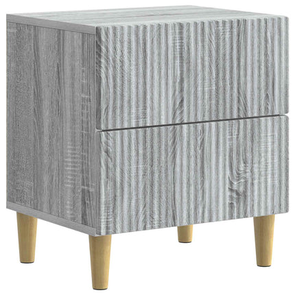 Nattduksbord med låda 2 pcs Grå sonoma-ek 43 x 34,5 x 48 cm