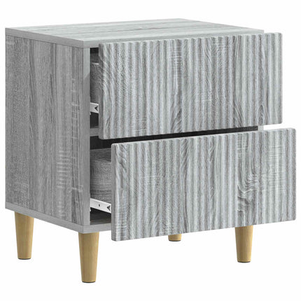 Nattduksbord med låda 2 pcs Grå sonoma-ek 43 x 34,5 x 48 cm
