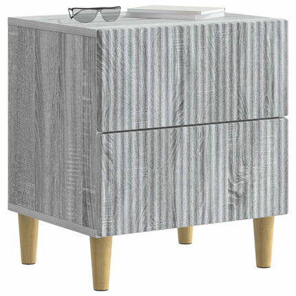 Nattduksbord med låda 2 pcs Grå sonoma-ek 43 x 34,5 x 48 cm