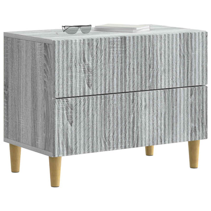 Nattduksbord Grå sonoma-ek 62 x 34,5 x 48 cm Konstruerat trä