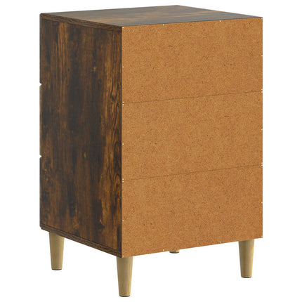 Nattduksbord med låda Rökt ek 43 x 41 x 66,5 cm Konstruerat trä