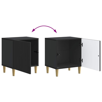 Nattduksbord 2 pcs Svart 43 x 34,5 x 50 cm Konstruerat trä