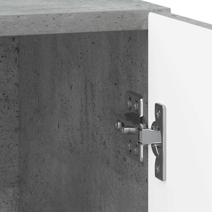 Nattduksbord 2 pcs Betonggrå 43 x 34,5 x 50 cm Konstruerat trä
