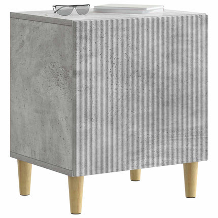 Nattduksbord 2 pcs Betonggrå 43 x 34,5 x 50 cm Konstruerat trä