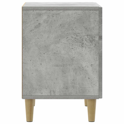 Nattduksbord 2 pcs Betonggrå 43 x 34,5 x 50 cm Konstruerat trä