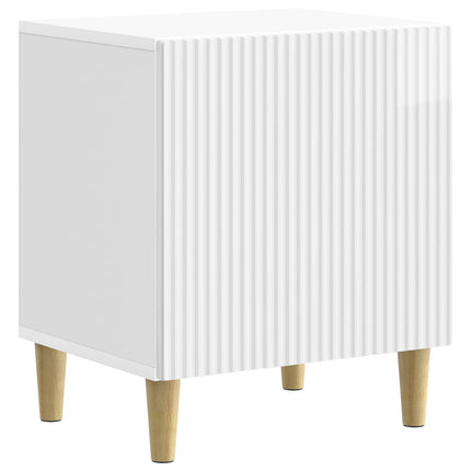 Nattduksbord 2 pcs Vit högglans 43 x 34,5 x 50 cm