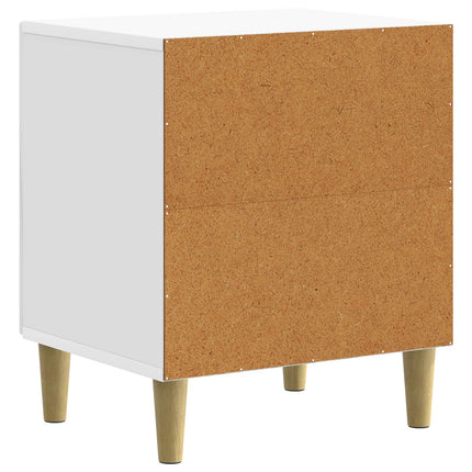 Nattduksbord 2 pcs Vit högglans 43 x 34,5 x 50 cm