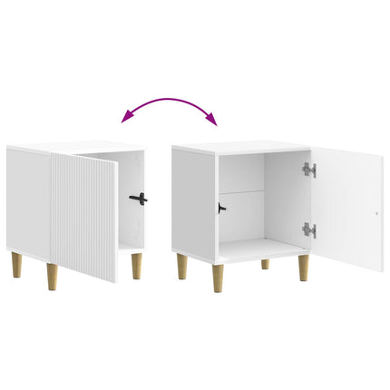 Nattduksbord 2 pcs Vit högglans 43 x 34,5 x 50 cm