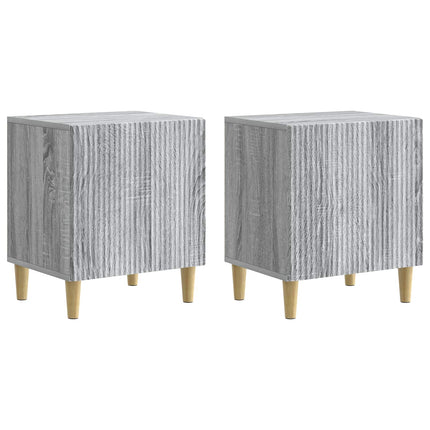 Nattduksbord 2 pcs Grå sonoma-ek 43 x 34,5 x 50 cm