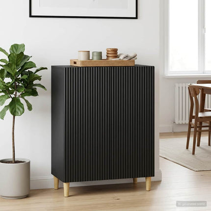 Sideboard Svart 66 x 34,5 x 90 cm Konstruerat trä