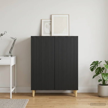 Sideboard Svart 66 x 34,5 x 90 cm Konstruerat trä