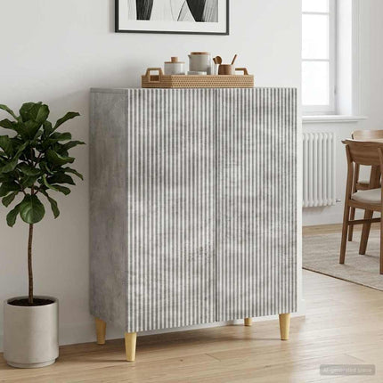 Sideboard Betonggrå 66 x 34,5 x 90 cm Konstruerat trä