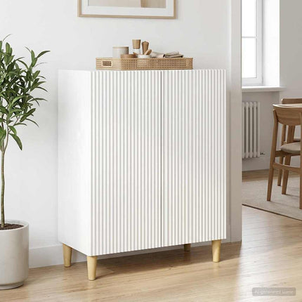 Sideboard Vit högglans 66 x 34,5 x 90 cm Konstruerat trä