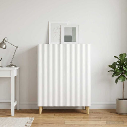 Sideboard Vit högglans 66 x 34,5 x 90 cm Konstruerat trä