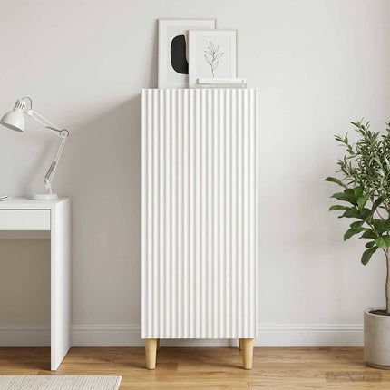 Sideboard Vit högglans 33 x 34,5 x 90 cm Konstruerat trä