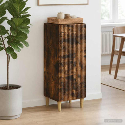 Sideboard Rökt ek 33 x 34,5 x 90 cm Konstruerat trä