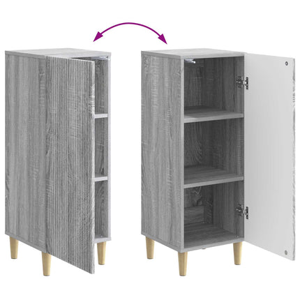 Sideboard Grå sonoma-ek 33 x 34,5 x 90 cm Konstruerat trä
