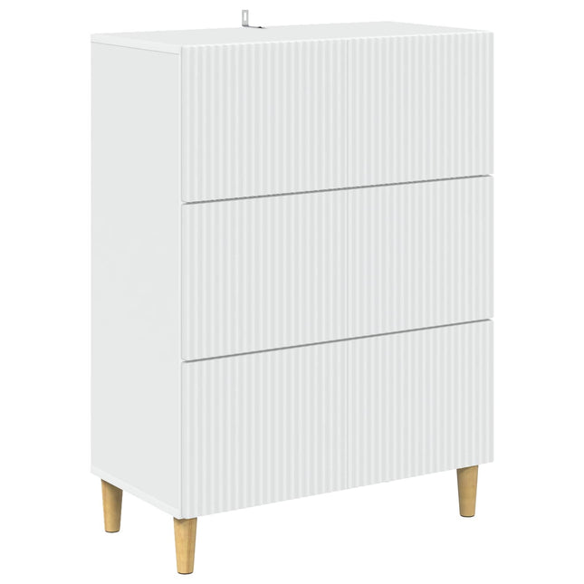 Lådans skåp Vit 66 x 34,5 x 90 cm Konstruerat trä