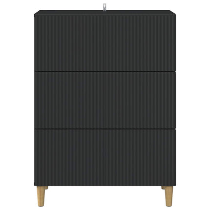 Lådans skåp Svart 66 x 34,5 x 90 cm Konstruerat trä