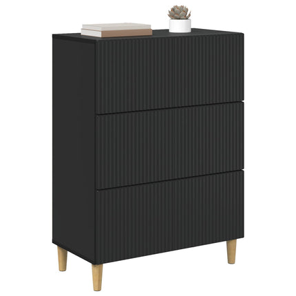 Lådans skåp Svart 66 x 34,5 x 90 cm Konstruerat trä