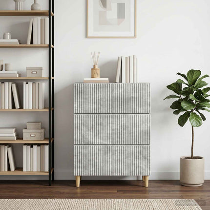 Lådans skåp Betonggrå 66 x 34,5 x 90 cm Konstruerat trä