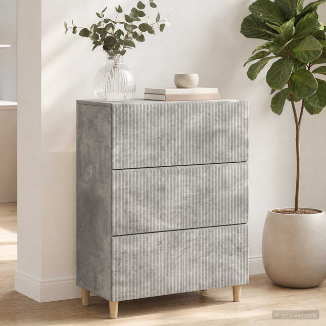 Lådans skåp 66 x 34,5 x 90 cm Konstruerat trä Betonggrå