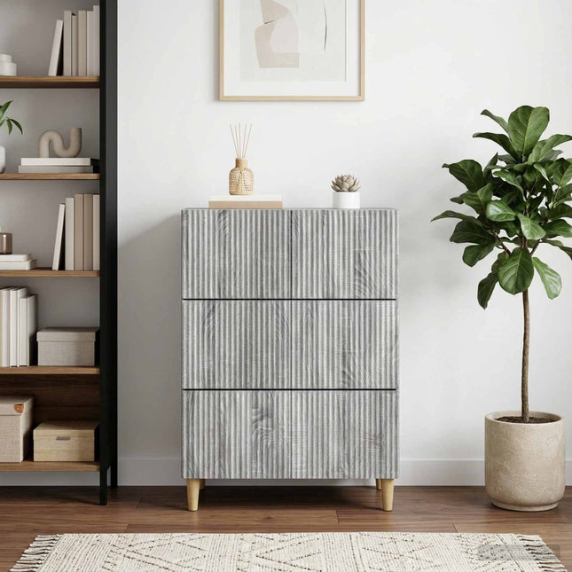 Lådans skåp 66 x 34,5 x 90 cm Konstruerat trä Grå sonoma-ek