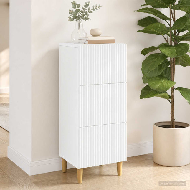 Lådans skåp Vit 33 x 34,5 x 90 cm Konstruerat trä
