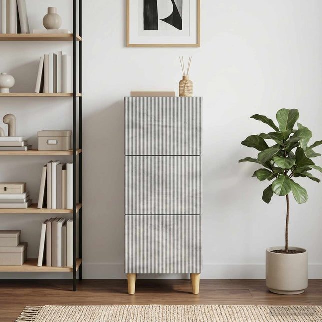 Lådans skåp Betonggrå 33 x 34,5 x 90 cm Konstruerat trä