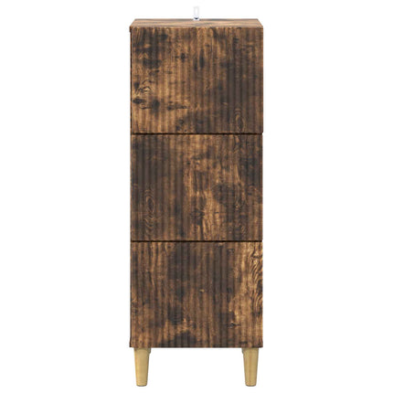 Lådans skåp Rökt ek 33 x 34,5 x 90 cm Konstruerat trä