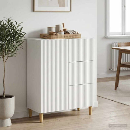 Sideboard Vit 66 x 34,5 x 90 cm Konstruerat trä