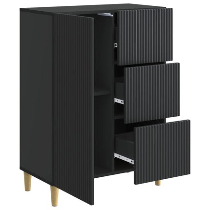 Sideboard med låda Svart 66 x 34,5 x 90 cm Konstruerat trä