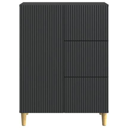 Sideboard med låda Svart 66 x 34,5 x 90 cm Konstruerat trä