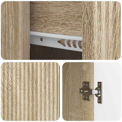 Sideboard med låda Sonoma-ek 66 x 34,5 x 90 cm Konstruerat trä