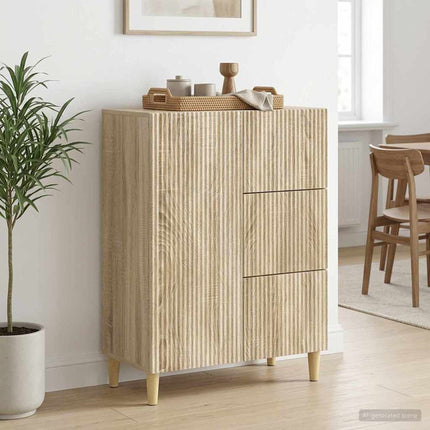 Sideboard med låda Sonoma-ek 66 x 34,5 x 90 cm Konstruerat trä