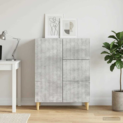 Sideboard med låda Betonggrå 66 x 34,5 x 90 cm Konstruerat trä