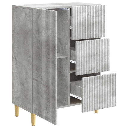 Sideboard med låda Betonggrå 66 x 34,5 x 90 cm Konstruerat trä