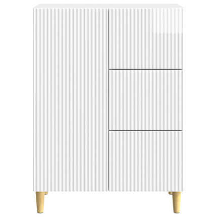 Sideboard Vit högglans 66 x 34,5 x 90 cm Konstruerat trä