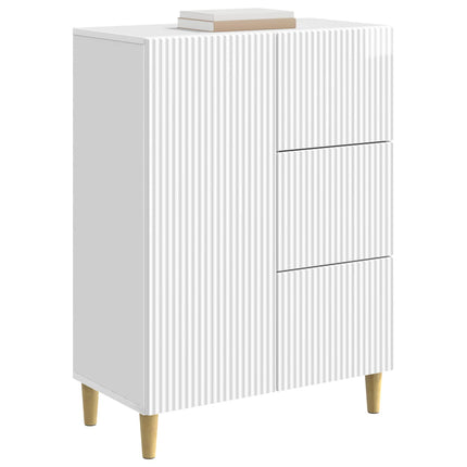 Sideboard Vit högglans 66 x 34,5 x 90 cm Konstruerat trä