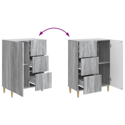Sideboard Grå sonoma-ek 66 x 34,5 x 90 cm Konstruerat trä
