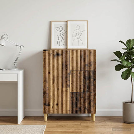 Sideboard Gammalt trä 66 x 34,5 x 90 cm Konstruerat trä
