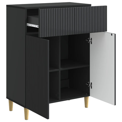 Sideboard med låda Svart 66 x 34,5 x 90 cm Konstruerat trä