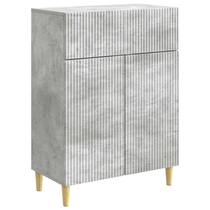 Sideboard med låda Betonggrå 66 x 34,5 x 90 cm Konstruerat trä