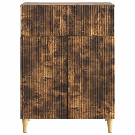 Sideboard med låda Rökt ek 66 x 34,5 x 90 cm Konstruerat trä