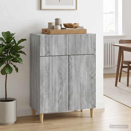 Sideboard Grå sonoma-ek 66 x 34,5 x 90 cm Konstruerat trä