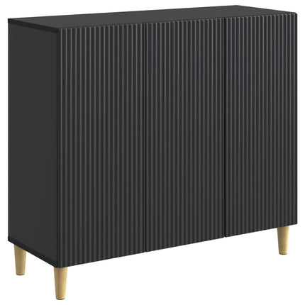 Sideboard Svart 89 x 34,5 x 80 cm Konstruerat trä