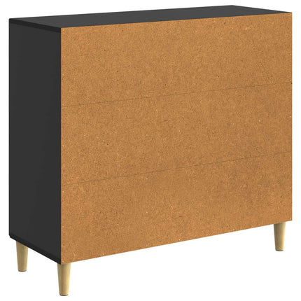 Sideboard Svart 89 x 34,5 x 80 cm Konstruerat trä